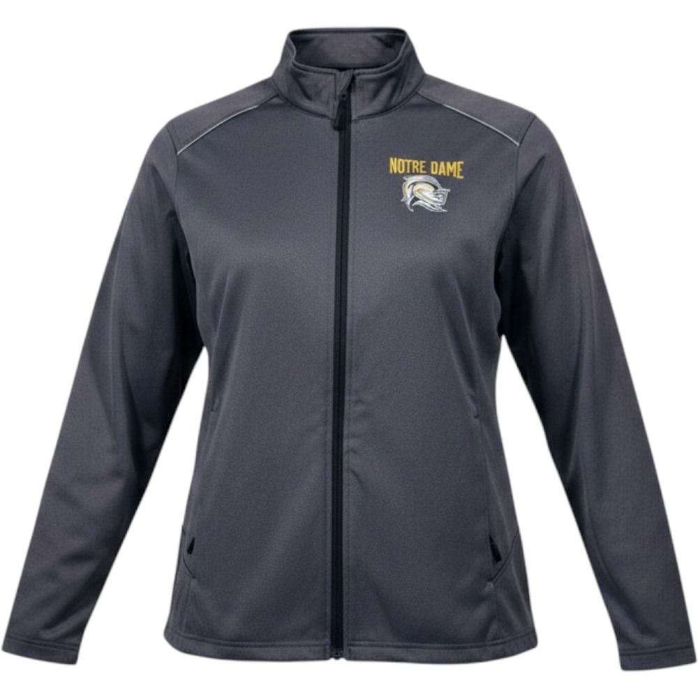 Core365 Notre Dame Full Zip Jacket Mens XL Gray Performance Techwear CE708 EUC